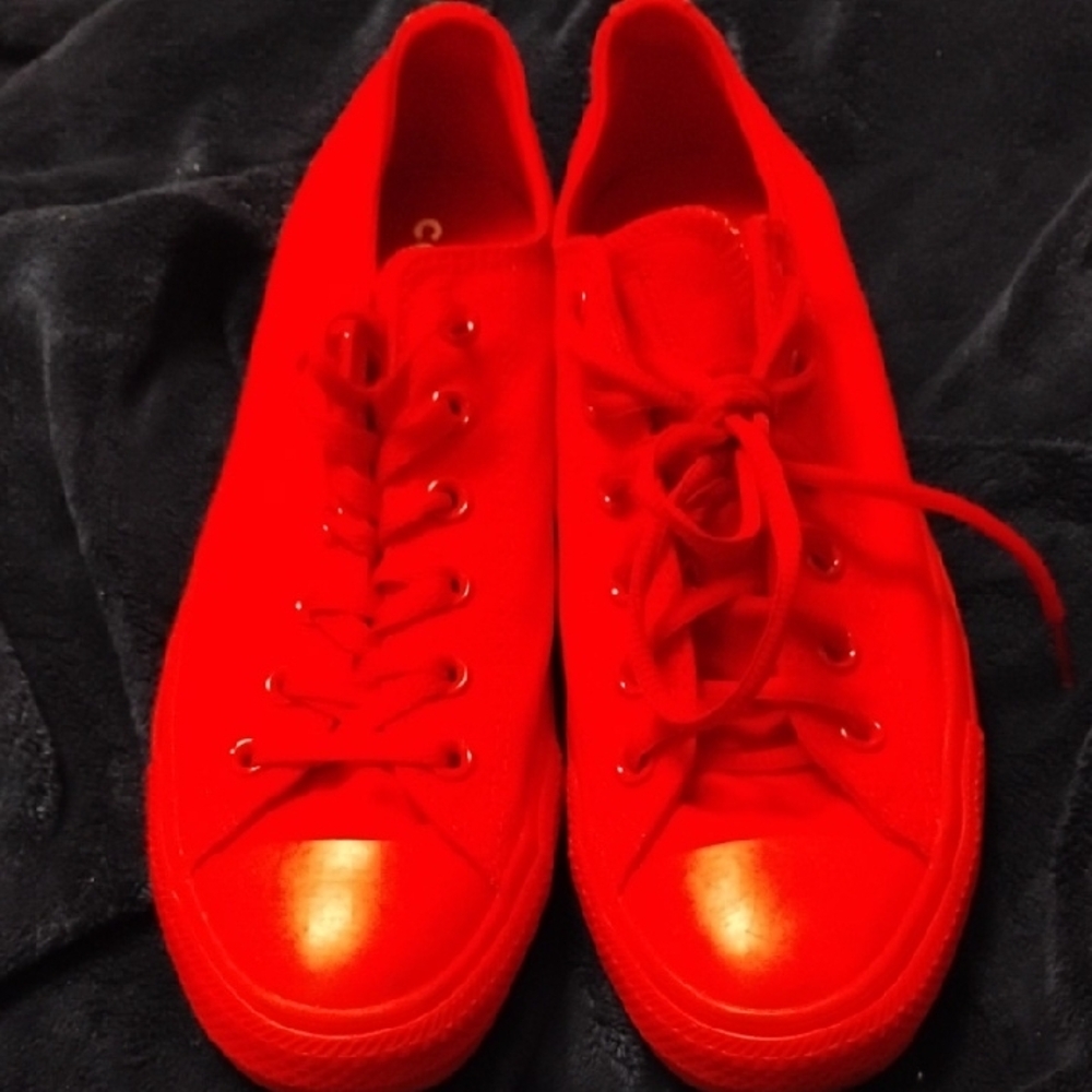 Converse Fiery Red Canvas Shoes - Picture 3 of 8